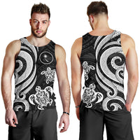 Chuuk Micronesian Men Tank Top - White Tentacle Turtle - Polynesian Pride