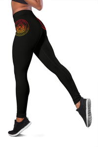 Hawaii State Tattoo Swirly Polynesian Women's Leggings - Polynesian Pride