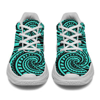 Polynesian Maori Lauhala Turquoise Chunky Sneakers - Polynesian Pride