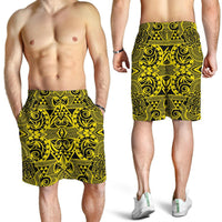 Polynesian Kakau Turtle Yellow Men's Short - Polynesian Pride