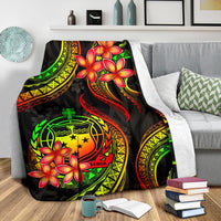 Samoa Polynesian Premium Blanket - Reggae Plumeria - Polynesian Pride