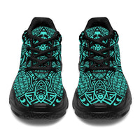 Polynesian Lauhala Mix Turquoise Chunky Sneakers - Polynesian Pride