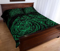 Hawaii Polynesian Quilt Bed Set - HawaiiGreen Kanaka Maoli Turtle Tribal - Polynesian Pride