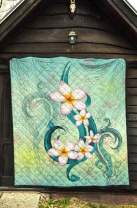 Hawaii Plumeria Premium Quilt - Polynesian Pride