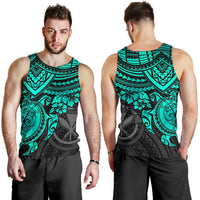 Polynesian Hawaii Men's Tank Top - Turquoise Turtle - Polynesian Pride