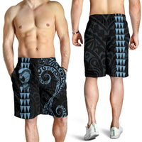 Hawaii Warrior Men's Shorts Aegean Blue - Polynesian Pride