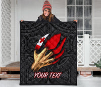 Tonga Personalised Premium Quilt - Tonga In Me (Black) - Polynesian Pride