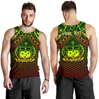 Polynesian Samoa Personalised Men's Tank Top - Reggae Vintage Polynesian Patterns - Polynesian Pride
