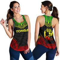 Tonga Women's Racerback Tank - Polynesian Chief Reggae Version - Polynesian Pride