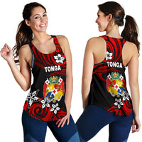 Mate Ma'a Tonga Rugby Women's Racerback Tank Polynesian Unique Vibes - Red - Polynesian Pride