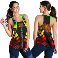 Papua New Guinea Women Racerback Tank - Polynesian Tattoo Reggae - Polynesian Pride