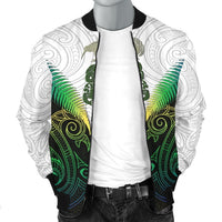 Maori Manaia New Zealand Men Bomber Jacket Rasta - Polynesian Pride