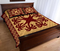 Hawaiian Quilt Pattern Coconut Love Quilt Bed Set - Polynesian Pride