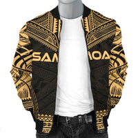 Samoa Polynesian Chief Men's Bomber Jacket - Gold Version - Polynesian Pride