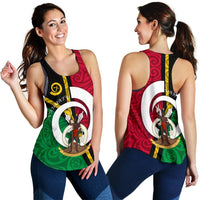 Vanuatu Flag Design Women Racerback Tank - Polynesian Pride