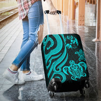 Tonga Polynesian Luggage Covers - Turquoise Tentacle Turtle - Polynesian Pride