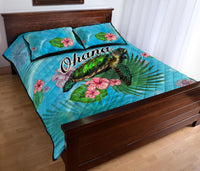 Ohana Hibiscus Ocean Turtle Sea Quilt Bed Set - Polynesian Pride