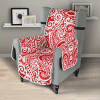 Tonga Chair Sofa Protector - Red Color Patterns - Polynesian Pride