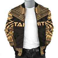 Tahiti Polynesian Chief Men's Bomber Jacket - Gold Version - Polynesian Pride