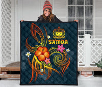 Polynesian Hawaii Premium Quilt - Legend of Samoa (Blue) - Polynesian Pride