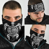 New Zealand Bandana, Maori Turtle Tattoo - White - Polynesian Pride