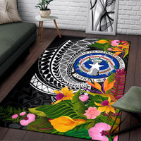 Northern Mariana Islands Area Rug - Seal Spiral Polynesian Patterns - Polynesian Pride