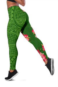 Hawaii Tropical Flowers Polynesian - Hawaiian Women's Leggings - Curtis Style - Polynesian Pride