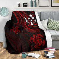 Kosrae Premium Blanket - Red Turtle - Polynesian Pride