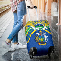 Solomon Islands Luggage Covers Simple Coat Of Arms Rugby - Polynesian Pride