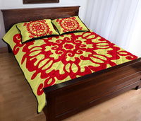 Hawaiian Quilt Turtle Pattern New Yellow Quilt Bed Set - Skin Style - AH - Polynesian Pride
