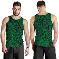 Polynesian Hawaiian Style Tribal Tattoo Green Hawaii Men's Tank Top - Polynesian Pride