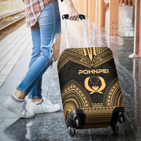 Pohnpei Polynesian Chief Luggage Cover - Gold Version - Polynesian Pride