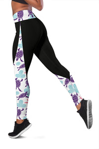 Hawaii Ocean Turtle Pattern Leggings - Polynesian Pride