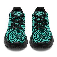 Polynesian Maori Lauhala Turquoise Chunky Sneakers - Polynesian Pride