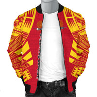 Papua New Guinea Men Bomber Jackets - Polynesian Tattoo Flag - Polynesian Pride