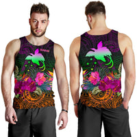 Papua New Guinea Personalised Men's Tank Top - Summer Hibiscus - Polynesian Pride