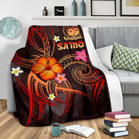 Polynesian Hawaii Premium Blanket - Legend of Samoa (Red) - Polynesian Pride