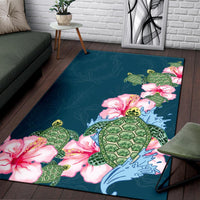Hibiscus Turtle Dance Area Rug AH - Polynesian Pride
