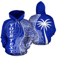 Palau Polynesian Custom Hoodie Coconut Blue Unisex Blue - Polynesian Pride