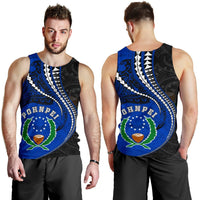 Pohnpei Men's Tank Top Kanaloa Tatau (Black) - Polynesian Pride