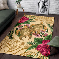 hawaii Rug - Turtle Rug Strong Pattern Hibiscus Plumeria AH - Polynesian Pride