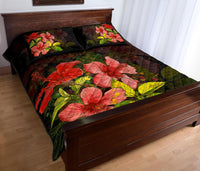 Hawaii Hibiscus Tree Quilt Bed Set - Polynesian Pride