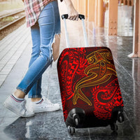 Polynesian Luggage Covers - Red Shark Polynesian Tattoo - Polynesian Pride