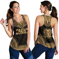 Papua New Guinea Women's Racerback Tank - Polynesian Chief Gold Version - Polynesian Pride