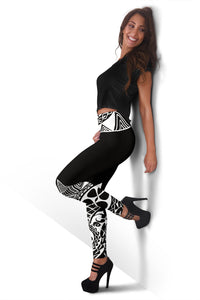 Samoa Women's Leggings - Polynesian White Version - Polynesian Pride
