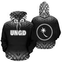 UNGD All Over Hoodie Unisex Black - Polynesian Pride