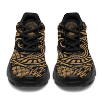 Hawaii White Chunky Sneakers Gold - Circle Style - Polynesian Pride