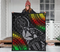 Hawaii Polynesian Premium Quilt - Kanaka Maoli Hawaiian Map - Polynesian Pride