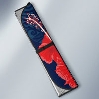 Hawaiian Turtle Hibiscus Polynesian Car Sun Shade - Blue - Edna Style - AH - Polynesian Pride