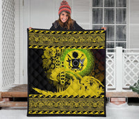 Cook Island Quilt Wave Yellow Design - Polynesian Pride